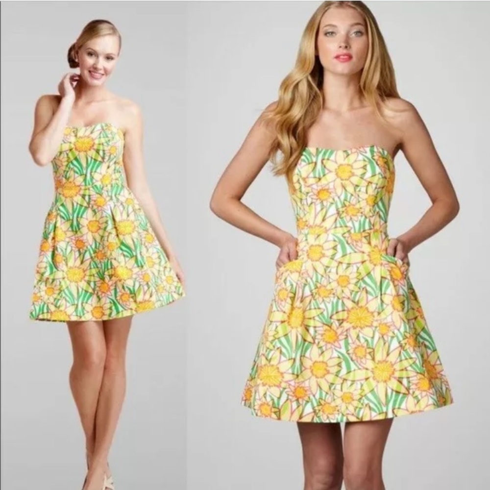 Lilly Pulitzer Blossom Dress Dobby Classic Daffies